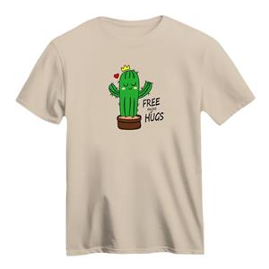 تی شرت آستین کوتاه زنانه مدل کاکتوس جدید رنگ کرم