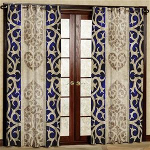 پرده بارمان دکور طرح کلاسیک مدل هازان پانچی کد 1093L W سایز 140x280 سانتی متر
