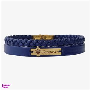 دستبند  چرم و طلا 18 عیار زنانه لیردا مدل اسم فروزان 20206