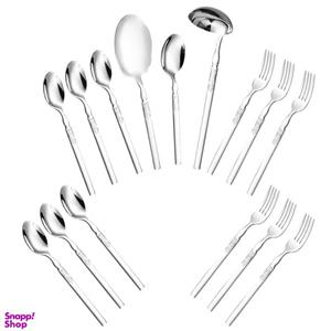 سرویس قاشق و چنگال 15 پارچه جی فی نی مدل 55