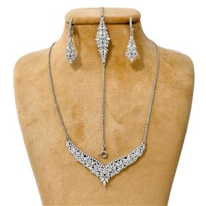 نیم ست نقره زنانه مدل گندم BARF123 -