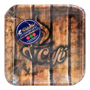 بشقاب غذا خوری مربعی کاغذی بسته 10 عددی