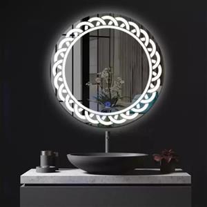 آینه سرویس بهداشتی تارادکور طرح گل مدل لمسی کد tc193