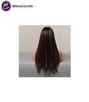 کلاه گیس (پوستیژ) زنانه باب بلند لخت مشکی با هایلایت خاکستری چتری دار Straight Wig.