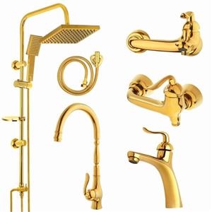 ست شیرآلات شیرالات رز مدل راش مجموعه 6 عددی