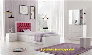 تخت خواب یکنفره مدل البرز لمسه خور سایز 200×90