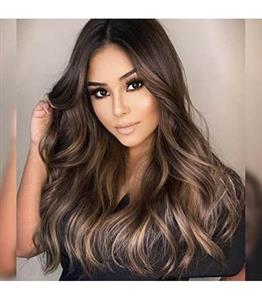 کلاه گیس (پوستیژ) زنانه بلند حالت دار آمبره Ombre Brown Wig