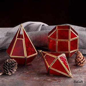 ست شمعدان برنجی و شیشه ای کد 231