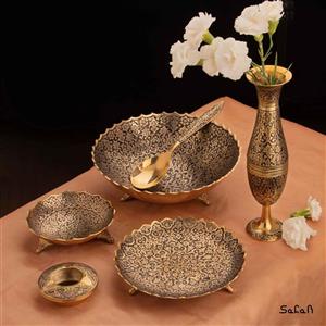 ست پذیرایی برنجی طلایی کد 097