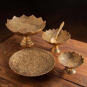 ست پذیرایی برنجی آنتیک کد 393