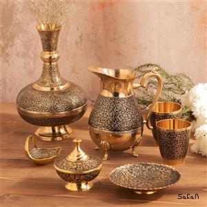 ست پذیرایی برنجی طلایی کد 121