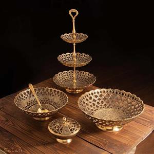 ست پذیرایی برنجی آنتیک کد 392