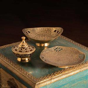 ست پذیرایی برنجی آنتیک کد 359