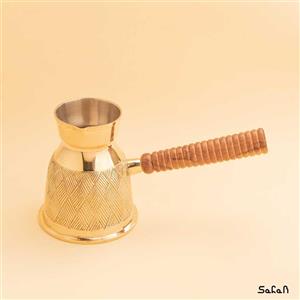 قهوه جوش برنجی طلایی بدون در مدل دالبر سایز 3