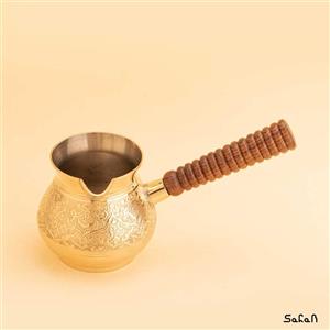 قهوه جوش برنجی طلایی بدون در مدل هل سایز 1
