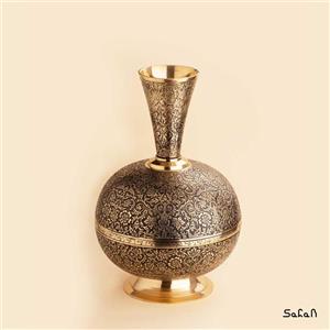 گلدان برنجی طلایی مدل ملون