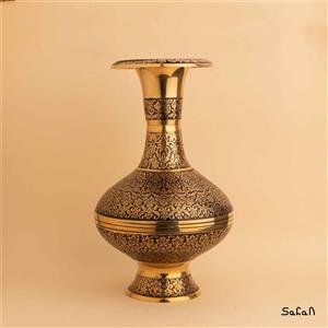 گلدان برنجی میناکاری طرح تاج مدل ماتکی 