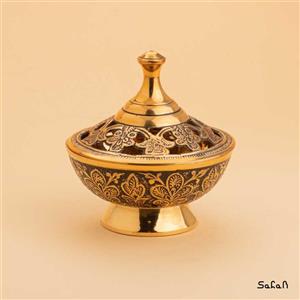 قندان برنجی میناکاری مدل دنیز 