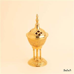 اسپند دود کن برنجی طلایی مدل شیبا سایز 2 