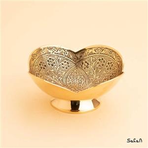 کاسه برنجی آنتیک مدل چهار پر رز سایز 1