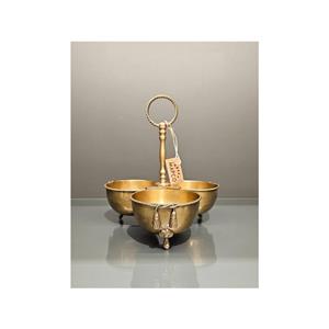 اردو خوری و رولت خوری  اردوخوری سه پیاله برنجی مپکو 759008 