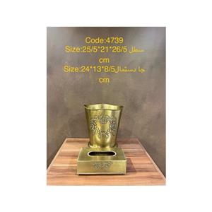 سطل و جادستمال برنجی 4738