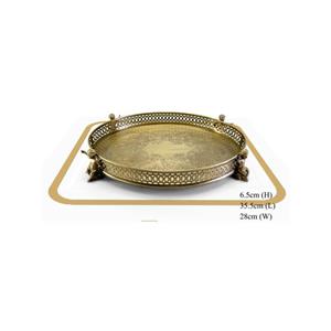 سینی بیضی چهار فرشته برنجی 43274