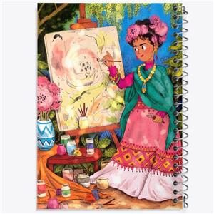 دفتر لیست خرید 50 برگ خندالو طرح فریدا کالو (Frida Kahlo) کد F2828
