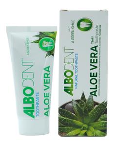 خمیر دندان آلبودنت مدل آلوئه ورا حجم 75 میلی لیتر