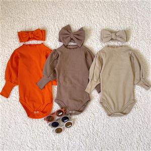 بادی آستین پفی و هد ست دخترانه