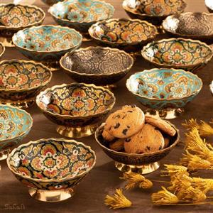 کاسه دورو برنجی میناکاری کد محصول 3031-06