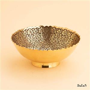 کاسه برنجی طلایی طرح تاج کد 2564