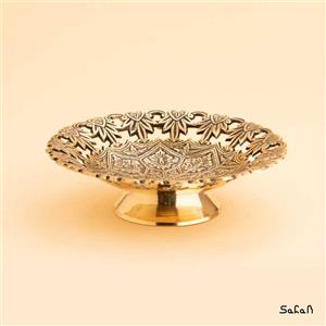 کاسه برنجی آنتیک پایه دار مدل کیمیا کد 3166