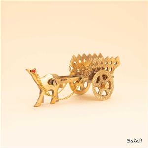 مجسمه برنجی طلایی مدل گاری شتر سایز 1 کد  6413