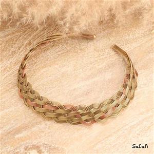طوق برنجی بافت حصیری کد 11544