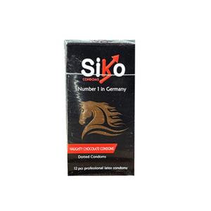 کاندوم سیکو SIKO خاردار شکلات  12 عددی 