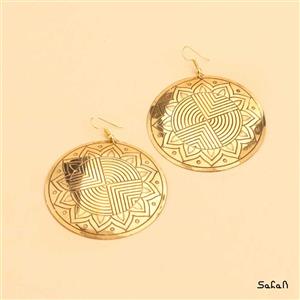 گوشواره هندی سکه ایی پولکی برنجی کد  11477-08