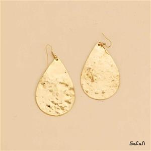 گوشواره هندی تخته ایی برنجی پولکی زنانه کد  11715-06