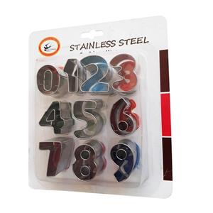 کاتر شیرینی پزی مدل اعداد کوچک مجموعه 10 عددی