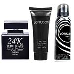 ست ادو پرفیوم مردانه لنکوم مدل 24K Pure Black حجم 100 میلی لیتر