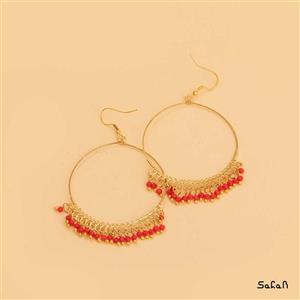 گوشواره هندی برنجی حلقه ای زنانه کد  11475-17
