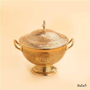 شکلات خوری برنجی قلم زنی 