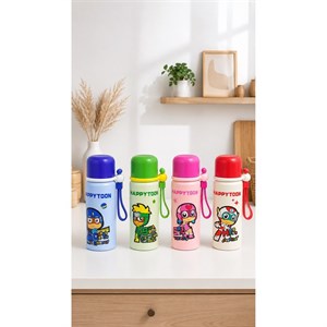 مینی فلاسک استیل Diyi طرح Happy گنجایش 200ml