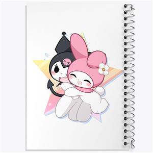 دفتر ژورنال نویسی 50 برگ خندالو مدل نقطه ای طرح کورومی و مای ملودی کد 36927