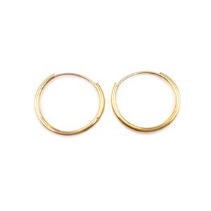 گوشواره طلا 18 عیار زنانه مدل حلقه ای کد 130488 