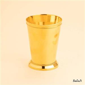 لیوان برنجی طلایی مدل نرگس کد  5151