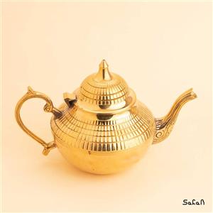 قوری برنجی طلایی مدل چنای(سایز بندی) کد  3137abc