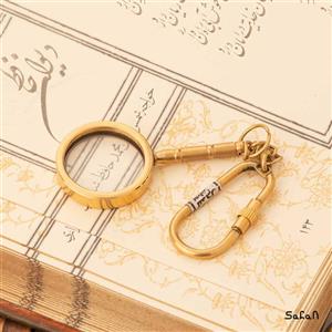 جاکلیدی برنجی هندی طلایی ذره بین