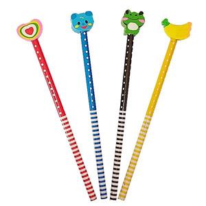 مداد مشکی مدل فانتزی سرمدادی پاک کنی طرح حیوانات بسته 4 عددی