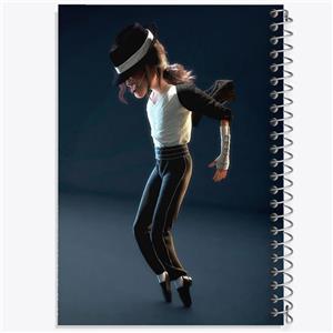 دفتر ژورنال نویسی 50 برگ خندالو مدل نقطه ای طرح مایکل جکسون (Michael Jackson) کد F185